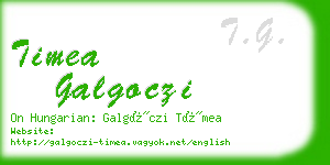 timea galgoczi business card